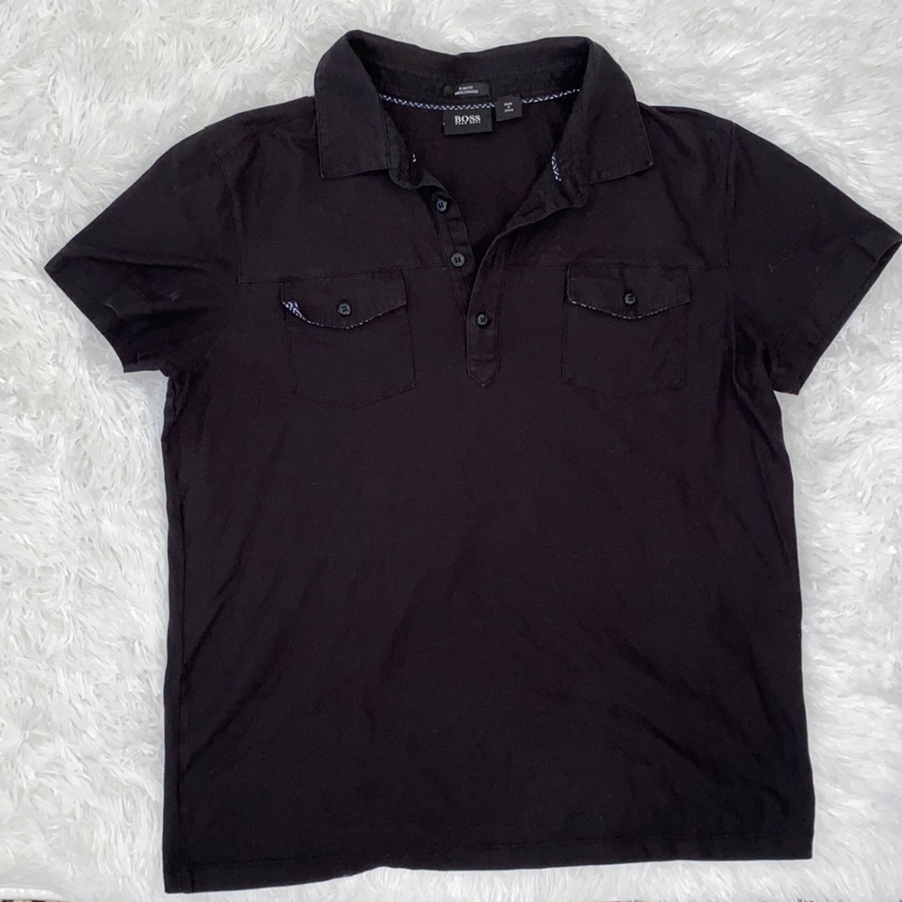 Hugo Boss black slim fit cargo polo